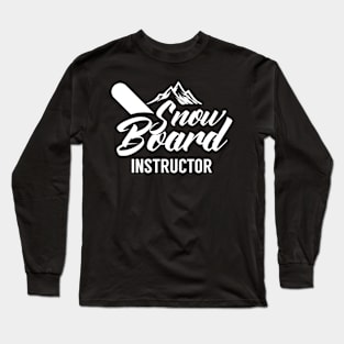 Teacher Board Snowboard Instructor Coach Snowboarding Long Sleeve T-Shirt